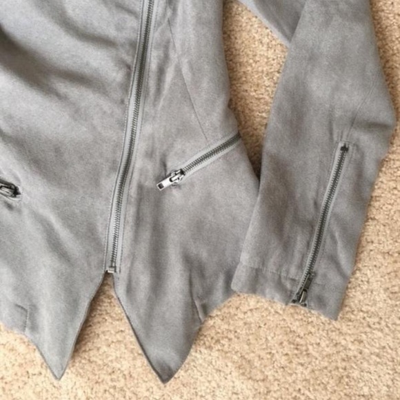 Rampage Grey Faux Suede Jacket - Picture 4 of 5